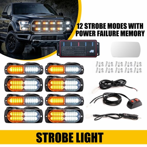 24v 8pcs amber white led - 12-24v,